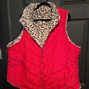Reversible cheetah vest